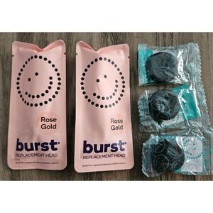 2 Burst Electric Toothbrush Replacement Heads Rose Gold Plus 3 Expanding Floss